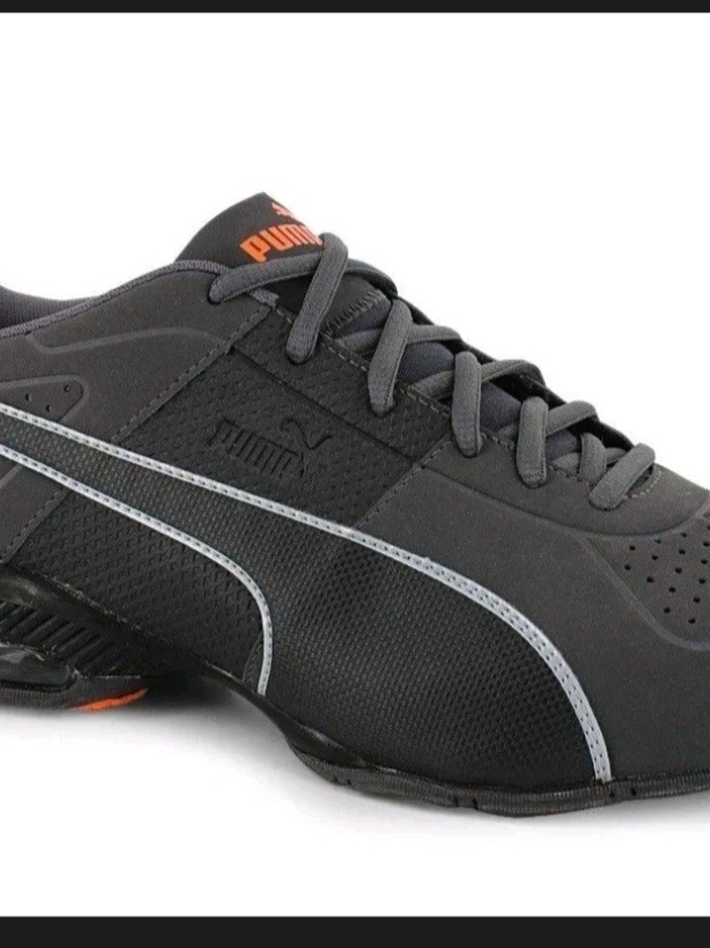 PUMA Men's Cell Surin 2 Matte Asphalt Black-Shocking Orange Size - 13M